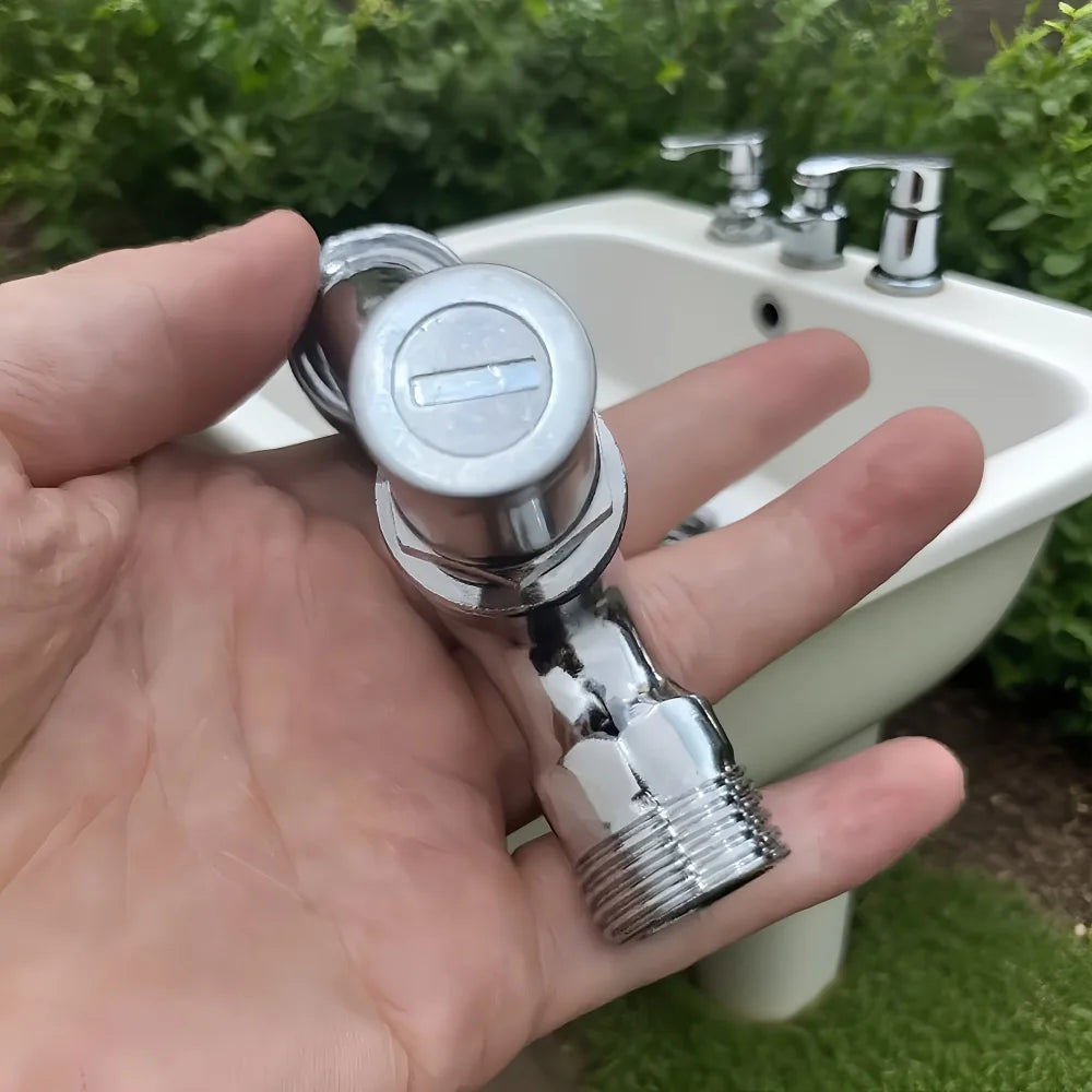 Lockable Outdoor Faucet 1/2 Inch Alloy Tap with Key Anti Theft