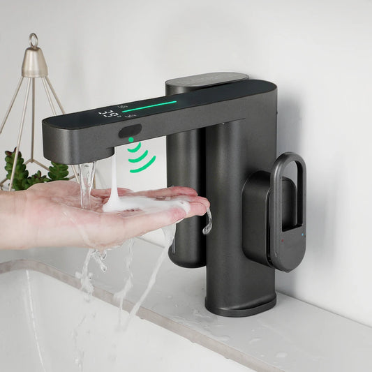 Touchless Sensor Faucet with Foam Soap Dispenser Basin Mixer Tap