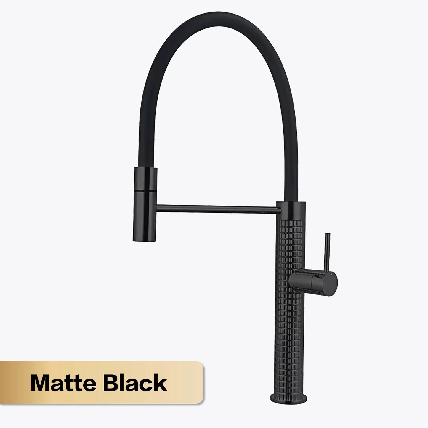 Aitana Black Brass Pull-Out Kitchen Faucet – Hot & Cold, Single Handle