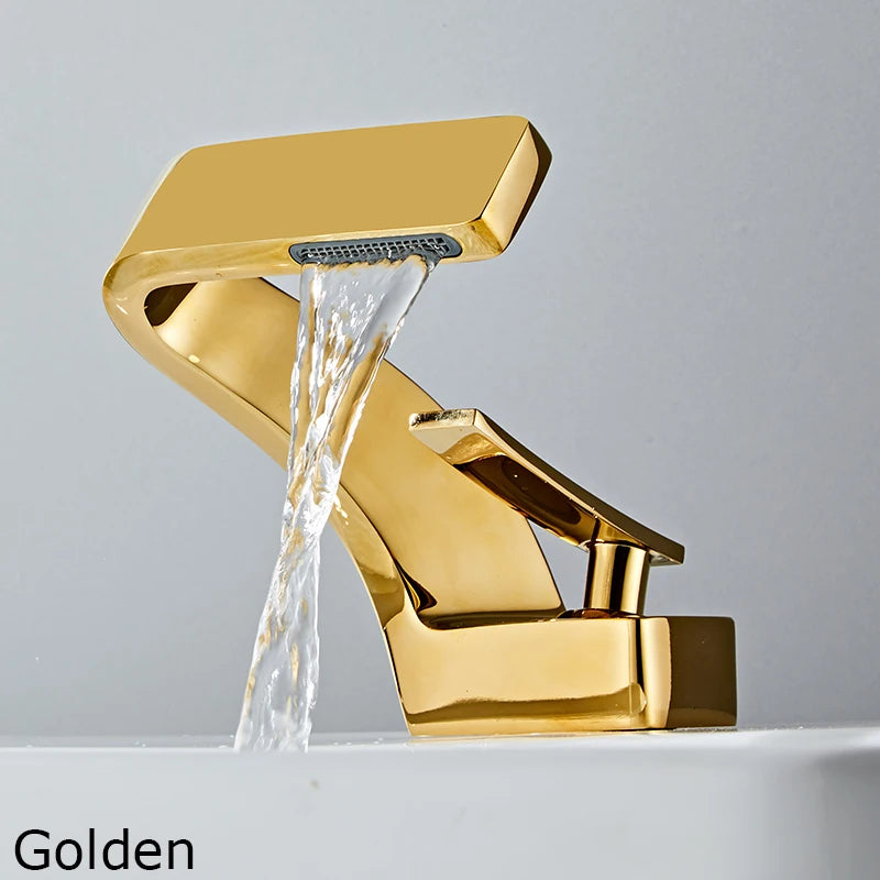 Black Brass Basin Faucet Single Hole Hot & Cold Mixer Sink Tap