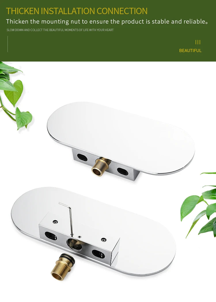 Wall-Mounted Waterfall Basin Faucet – Chrome Brass Single Handle