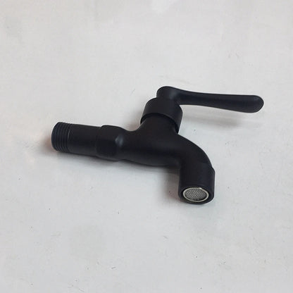 Black Brass Wall Mount Faucet G1/2 Tap Garden Washing Machine Use