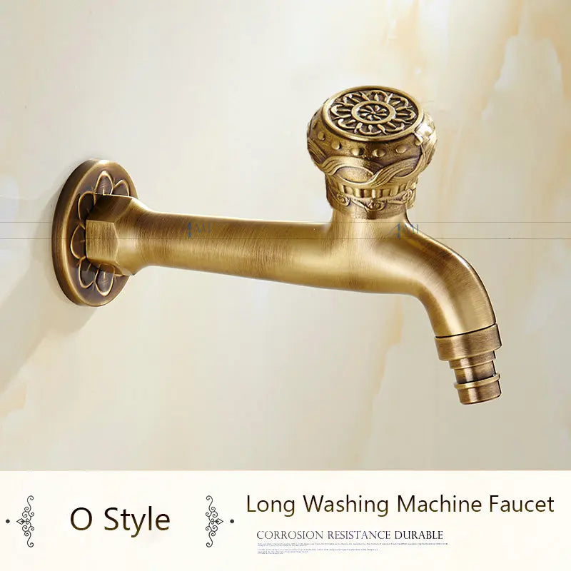 Antique Brass Dragon Garden Faucet – Outdoor Single Cold Tap