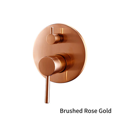 Black & Gold Brass 2-Way Concealed Shower Valve Mixer