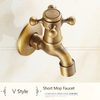 Antique Brass Dragon Garden Faucet – Outdoor Single Cold Tap