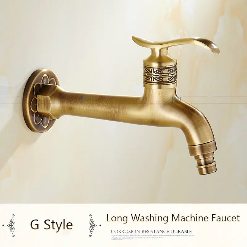 Antique Brass Dragon Garden Faucet – Outdoor Single Cold Tap