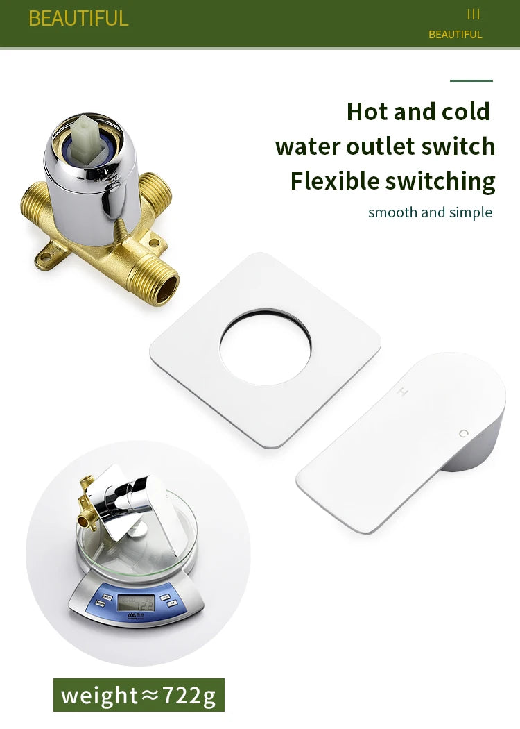 Wall-Mounted Waterfall Basin Faucet – Chrome Brass Single Handle