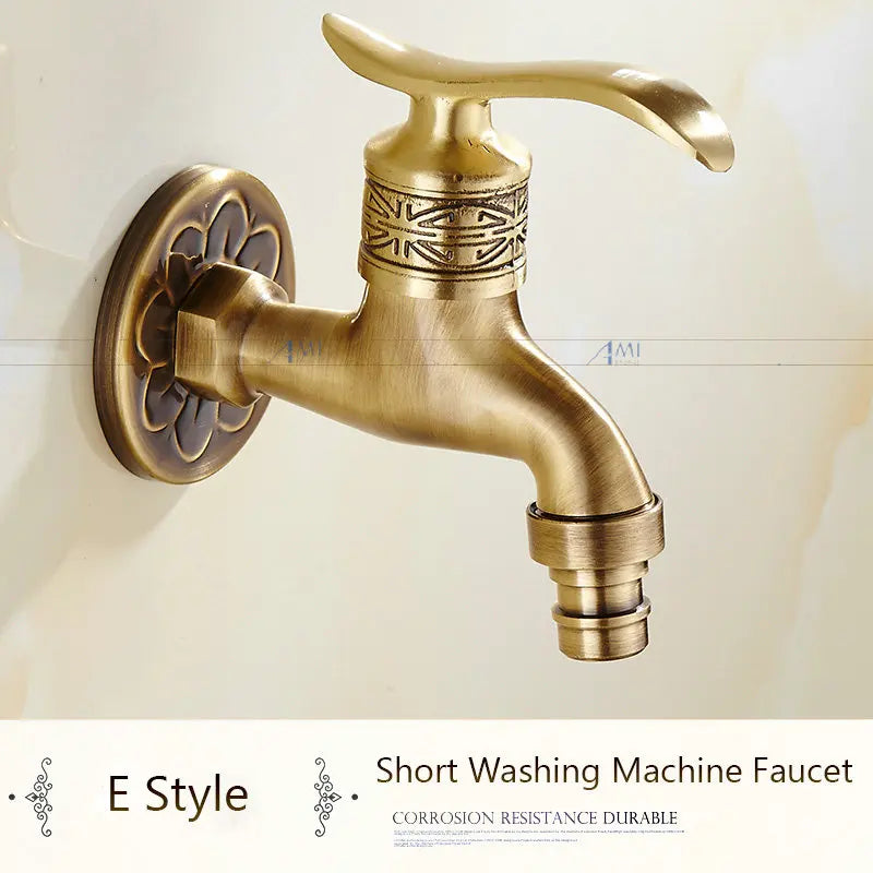 Antique Brass Dragon Garden Faucet – Outdoor Single Cold Tap