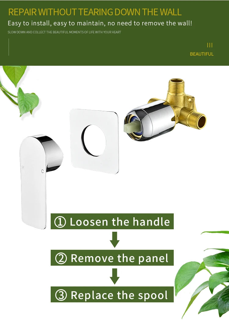 Wall-Mounted Waterfall Basin Faucet – Chrome Brass Single Handle