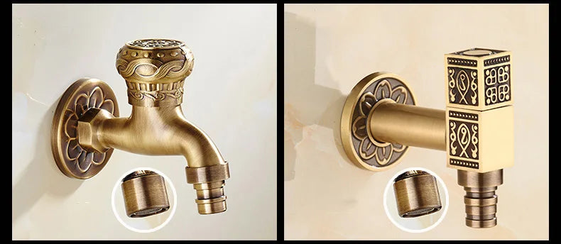 Antique Brass Dragon Garden Faucet – Outdoor Single Cold Tap