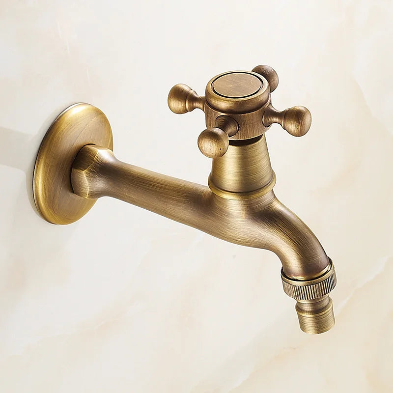 Antique Brass Dragon Garden Faucet – Outdoor Single Cold Tap