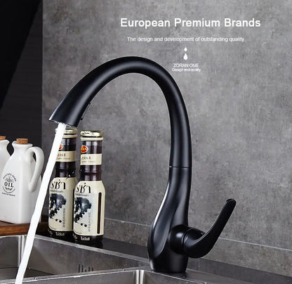 BAKALA Pull-Out Kitchen Faucet – Single Handle, 360° Swivel, Hot & Cold