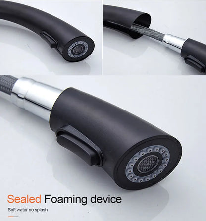 BAKALA Pull-Out Kitchen Faucet – Single Handle, 360° Swivel, Hot & Cold