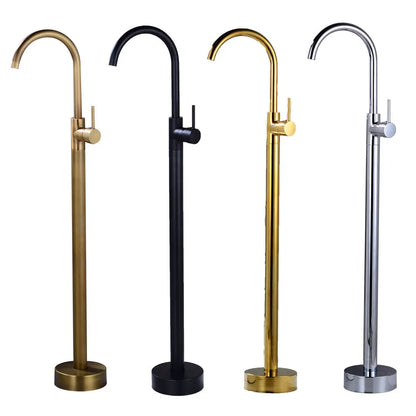 Luxury Brass Basin Faucet Single Handle Hot Cold Mixer Tap Gold