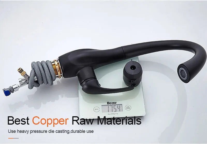 BAKALA Pull-Out Kitchen Faucet – Single Handle, 360° Swivel, Hot & Cold