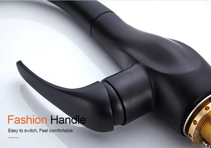 BAKALA Pull-Out Kitchen Faucet – Single Handle, 360° Swivel, Hot & Cold