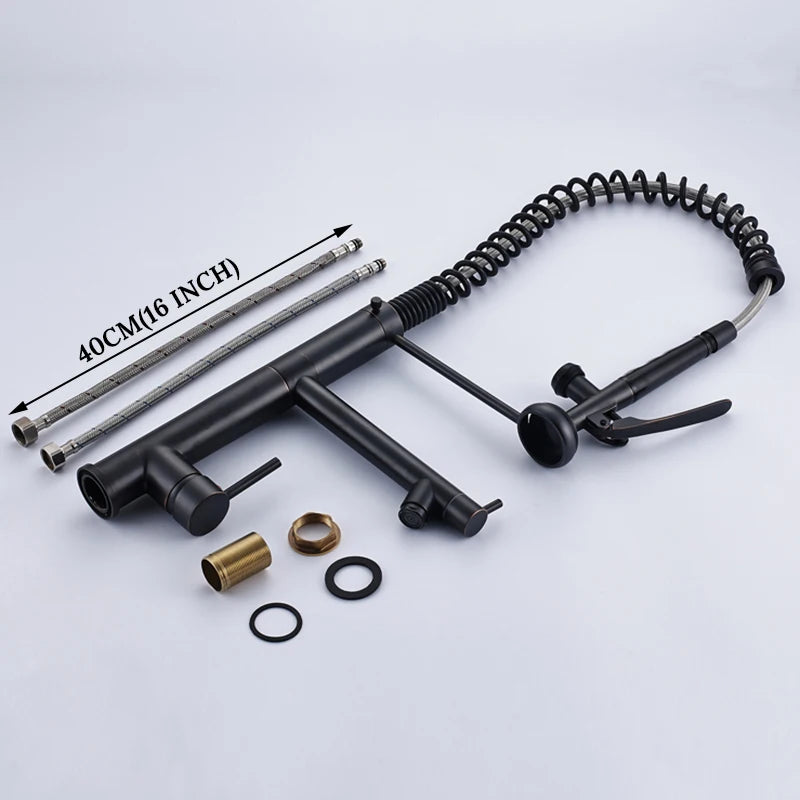 Luxury Black Bronze 360° Rotating Kitchen Mixer Faucet – Single Handle