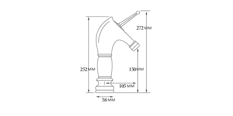 Horse Head Brass Bathroom Faucet – Gold Animal Design, Hot & Cold Mixer