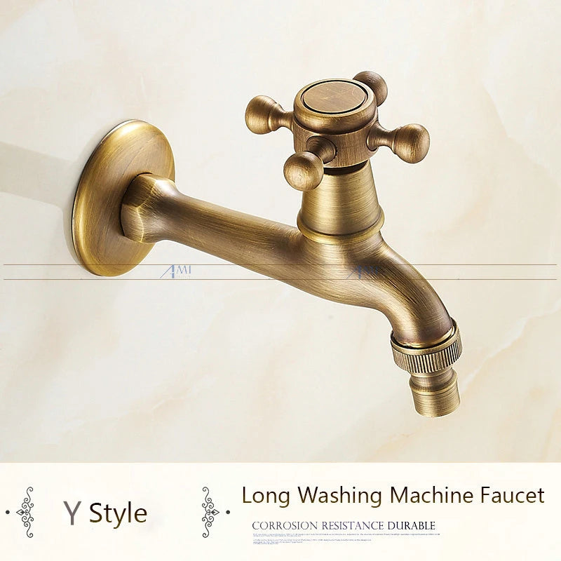 Antique Brass Dragon Garden Faucet – Outdoor Single Cold Tap