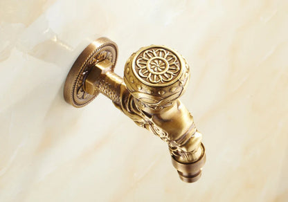 Antique Brass Dragon Garden Faucet – Outdoor Single Cold Tap