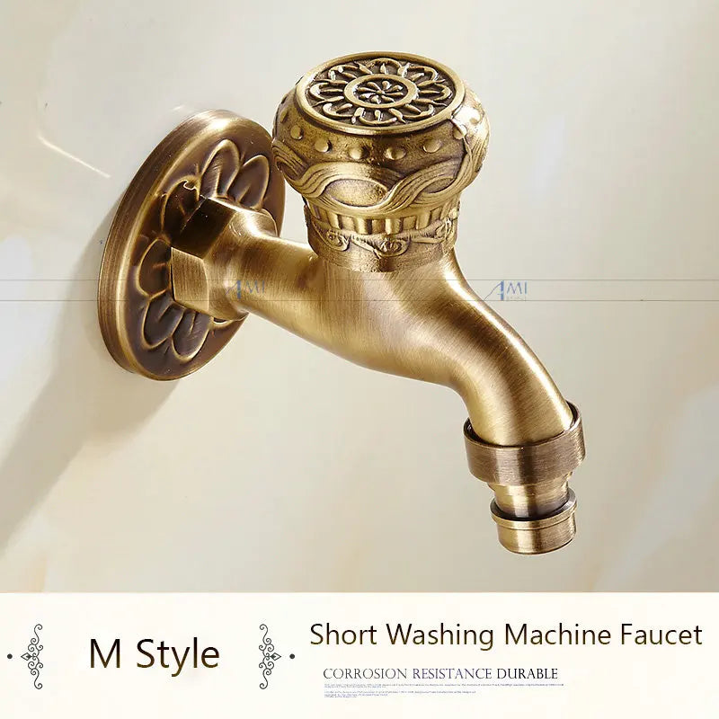 Antique Brass Dragon Garden Faucet – Outdoor Single Cold Tap