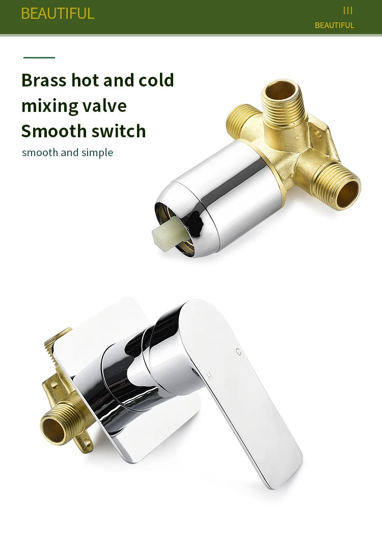 Wall-Mounted Waterfall Basin Faucet – Chrome Brass Single Handle