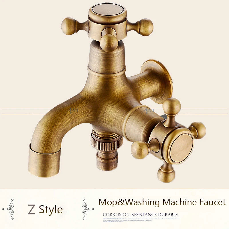 Antique Brass Dragon Garden Faucet – Outdoor Single Cold Tap