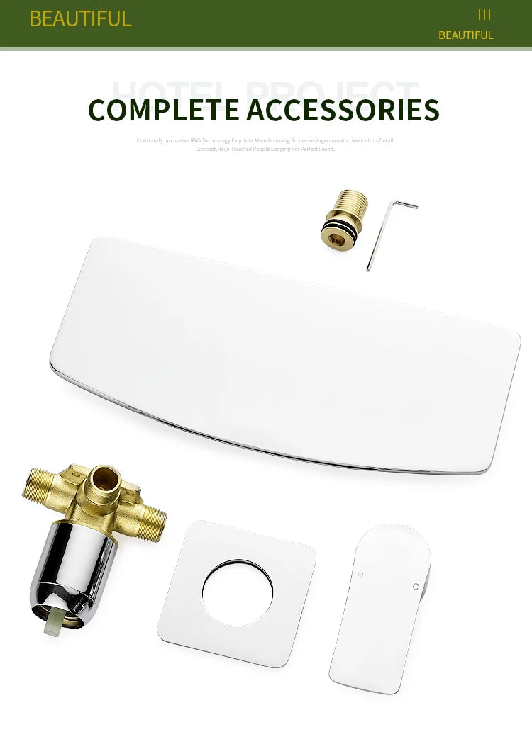 Wall-Mounted Waterfall Basin Faucet – Chrome Brass Single Handle