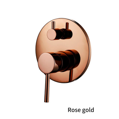 Black & Gold Brass 2-Way Concealed Shower Valve Mixer
