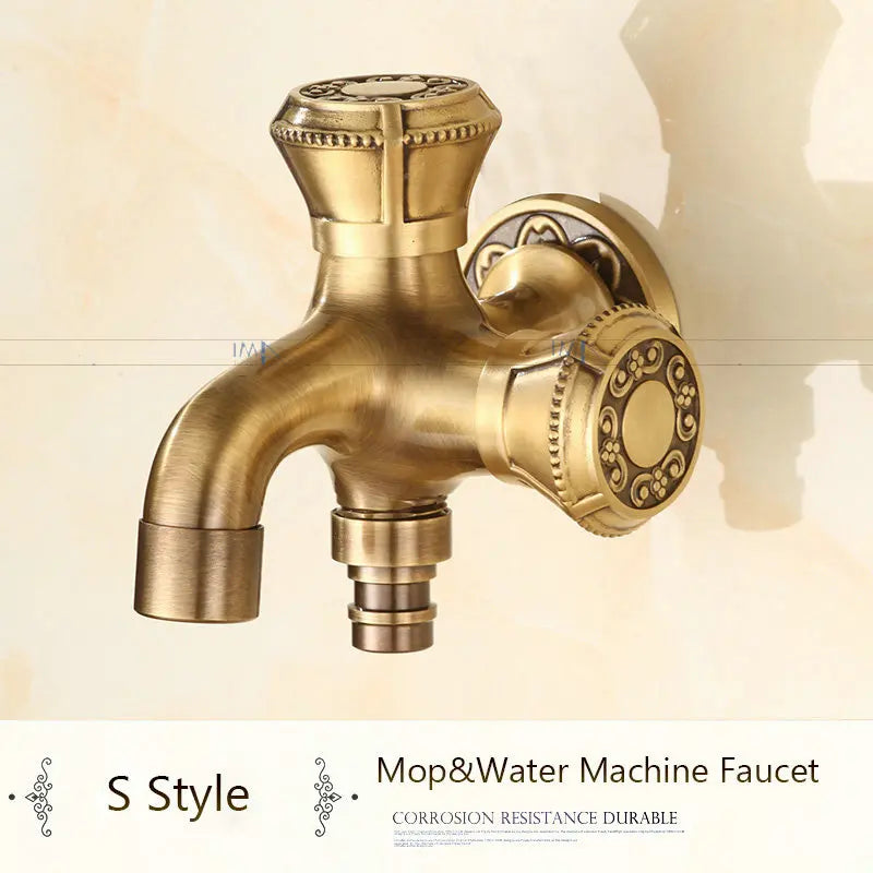 Antique Brass Dragon Garden Faucet – Outdoor Single Cold Tap