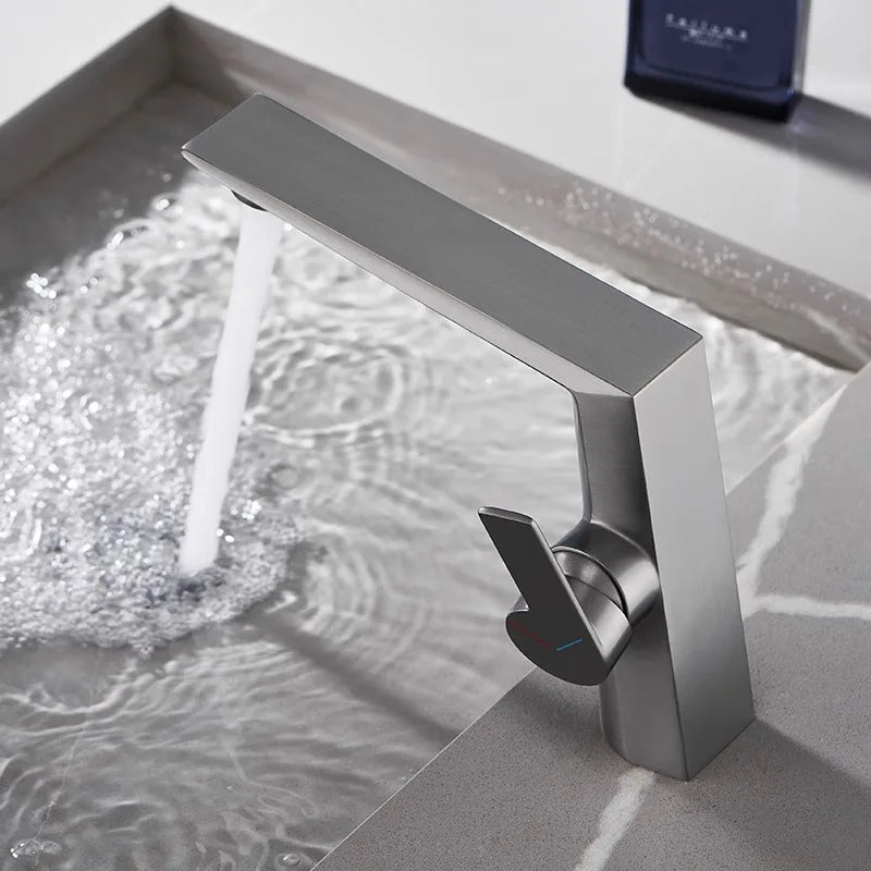 Chrome/gun gray hot and cold dual-use basin faucet bathroom toilet light luxury wash basin under the counter basin wash basin fa