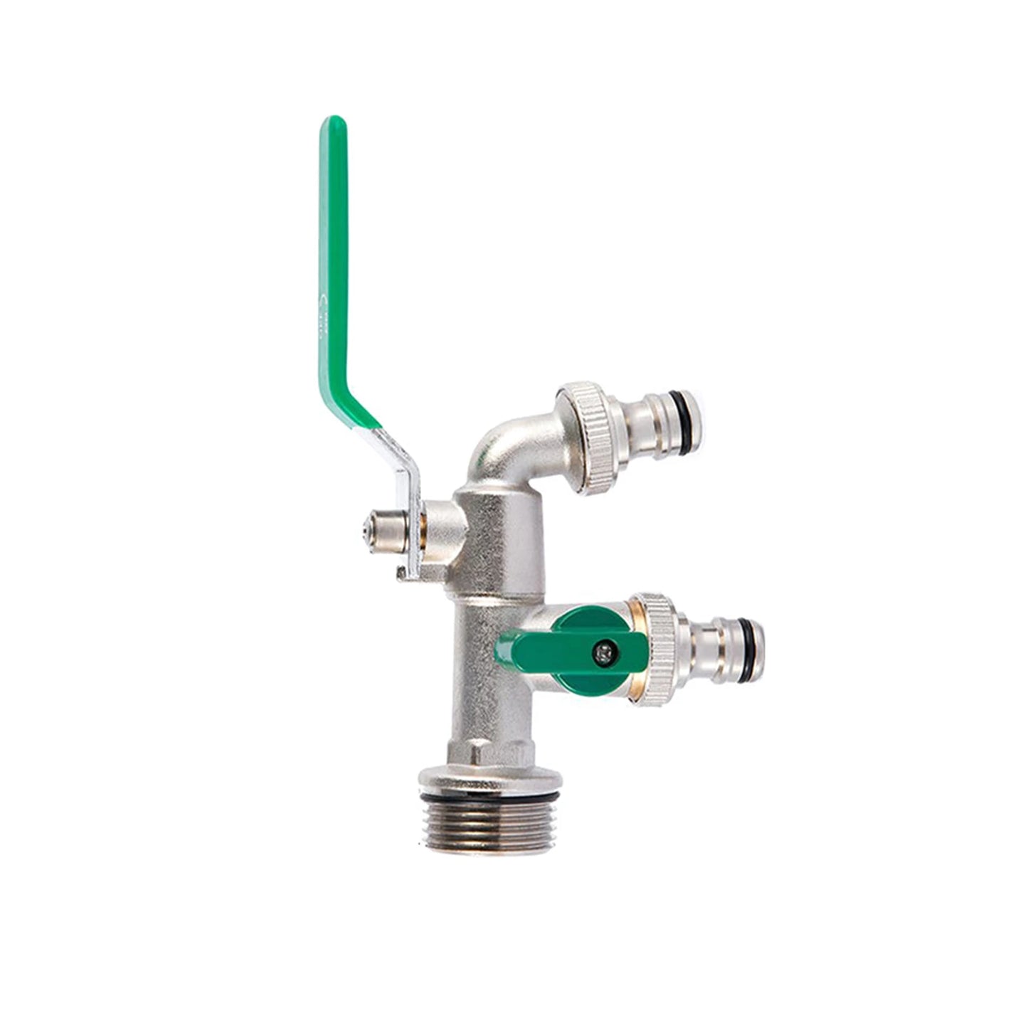 Brass Double Tap Faucet 3/4 Inch Dual Outlet Garden Valve Splitter