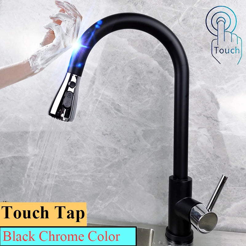 Touch Kitchen Faucet Pull-Out Mixer 360°