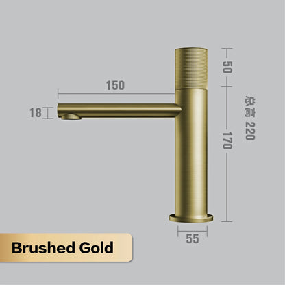 Aitana Black Brass Bathroom Faucet – Hot & Cold, Single Hole