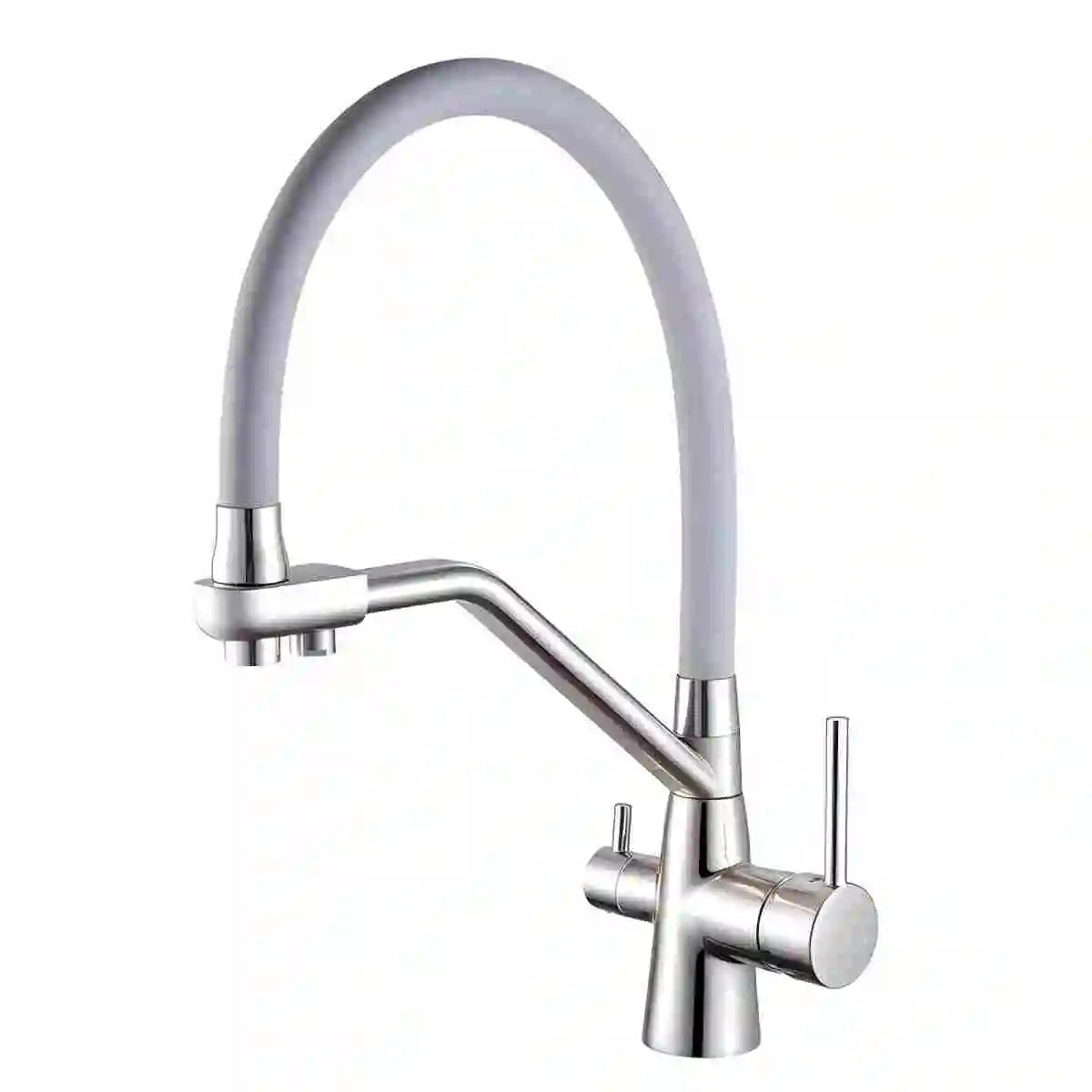 Modern Brass Kitchen Faucet with Pull-Out Filtered Water – Hot & Cold