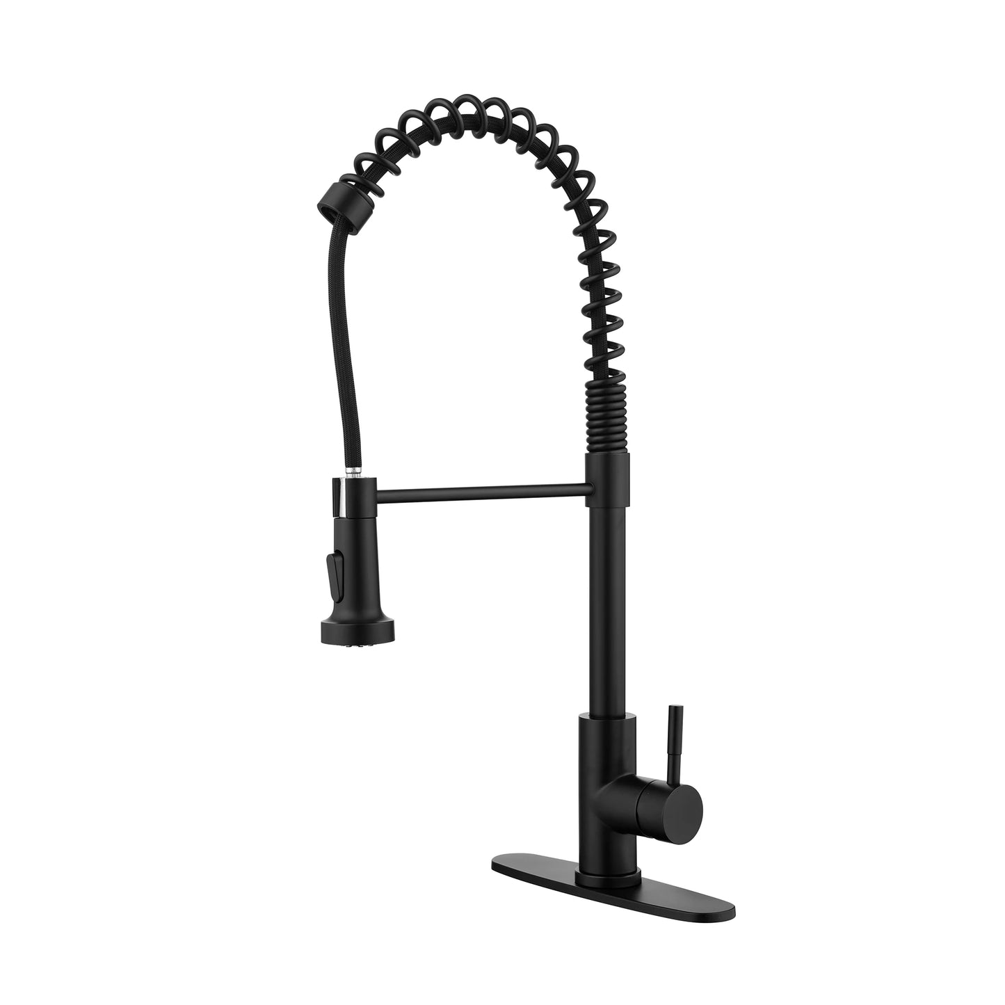 Solid Brass Pull Down Kitchen Faucet with High Arc Sprayer