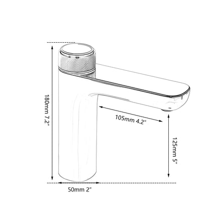 OUBONI Black Digital Display Basin Faucet – Hot & Cold Mixer, Modern Chrome Design