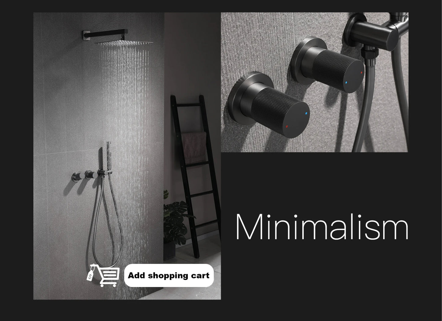 Aitana Black Brass Bathroom Faucet – Hot & Cold, Single Hole