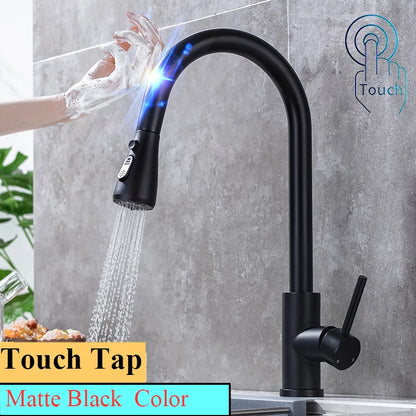 Touch Kitchen Faucet Pull-Out Mixer 360°