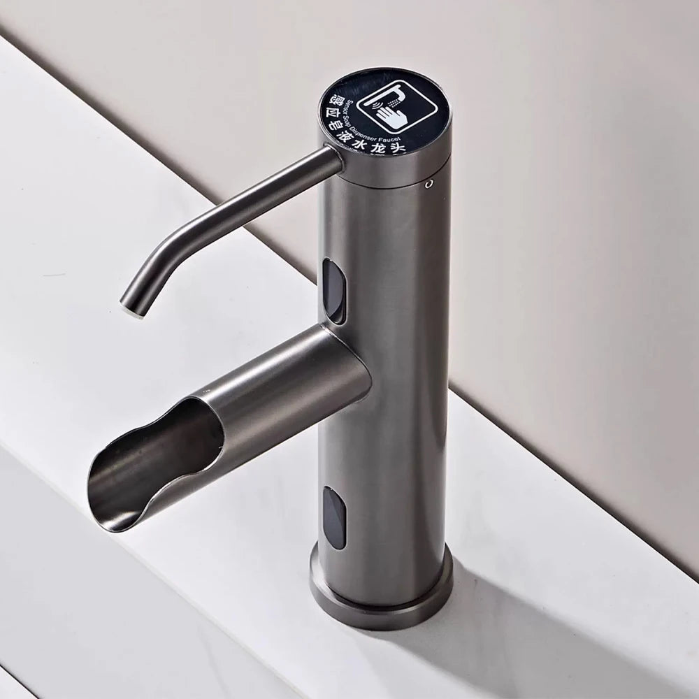 Smart Sensor Faucet with Soap Dispenser Touchless Basin Tap