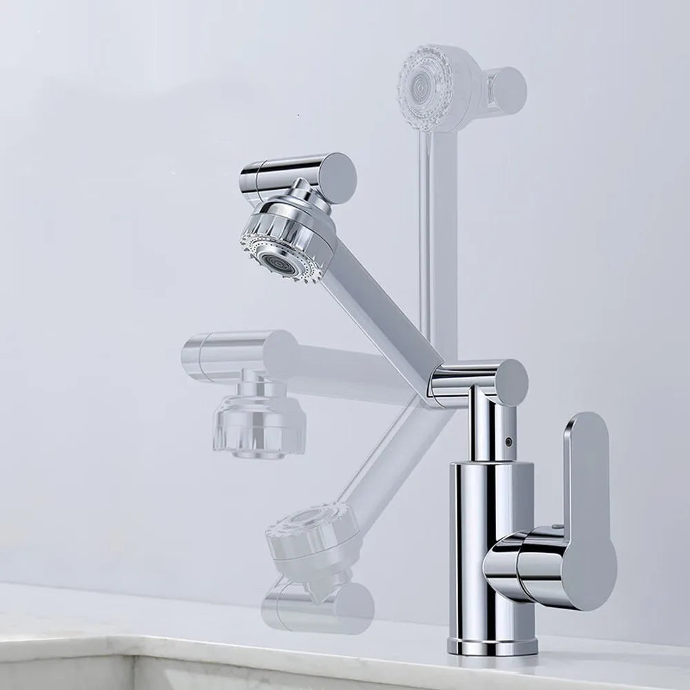 360° Rotating Robotic Arm Faucet Dual Mode Water Saver Tap