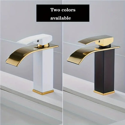 Luxury Waterfall Bathroom Faucet – Hot & Cold, Stainless Steel