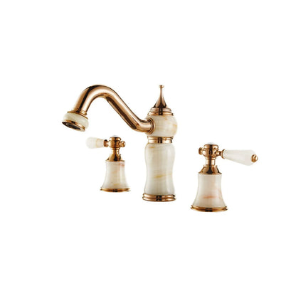 Rose Gold Brass Basin Faucet Luxury Hot Cold Mixer Tap
