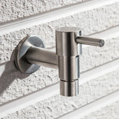 304 Stainless Steel Wall Mount Garden Faucet Brushed Outdoor Tap