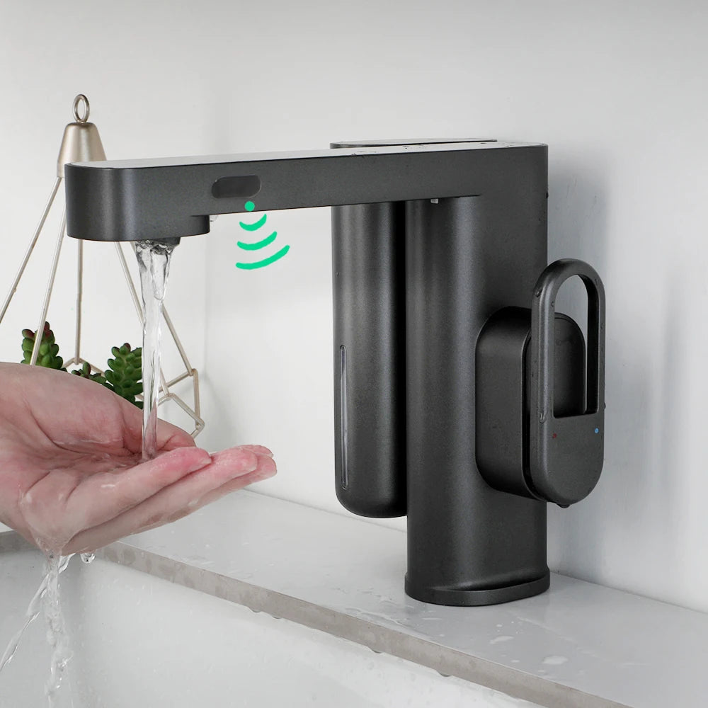 Touchless Sensor Faucet with Foam Soap Dispenser Basin Mixer Tap