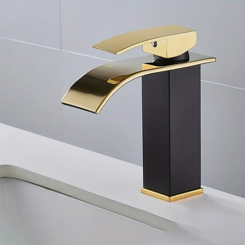 Luxury Waterfall Bathroom Faucet – Hot & Cold, Stainless Steel