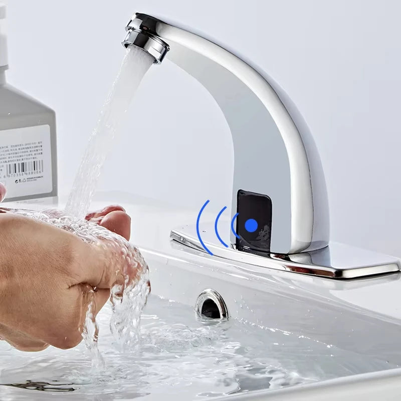 Automatic Sensor Bathroom Faucet Touchless Water Saving Tap