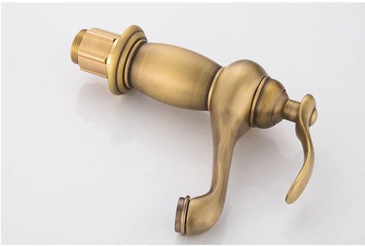 Luxury Europe style antique gold bathroom basin faucet Mixers Taps single handle magic lamp cold and hot water kitchen faucet