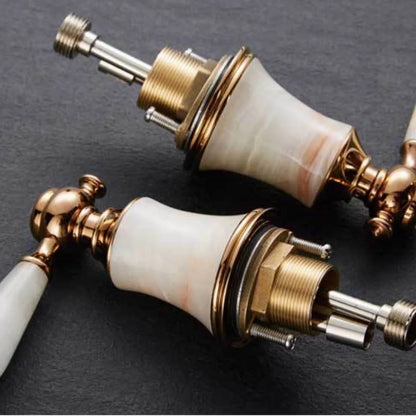 Rose Gold Brass Basin Faucet Luxury Hot Cold Mixer Tap