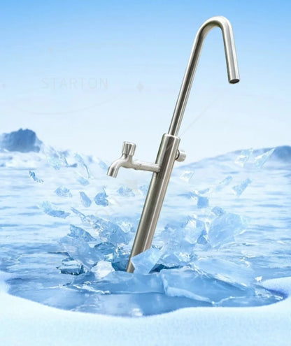 Stainless Steel Outdoor Column Faucet Floor Standing Garden Tap